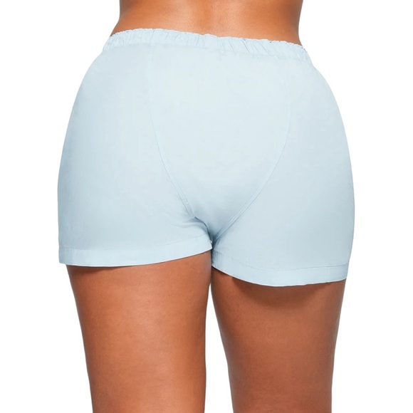 SKIMS Cotton Poplin Unisex Sleep Short in Glacier - Picture 3 of 10